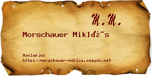 Morschauer Miklós névjegykártya